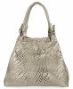 Stylowa Torebka Skórzana Shopper Bag Złota